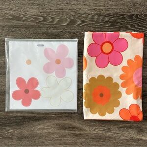 Boho Daisy Decor Bundle Wall Hanging Tapestry & Wall Decals